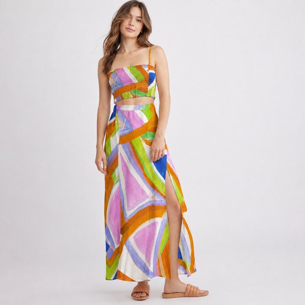 Self Contrast Tobi Double Slit Skirt